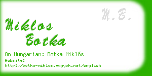 miklos botka business card